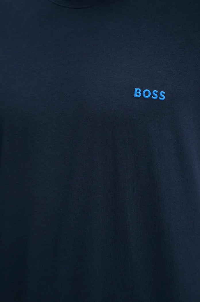 BOSS T-shirt lounge męski bawełniany z elastanem Mix&Match T-Shirt R 50515312 niebieski