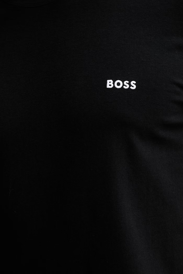BOSS lounge tričko pánske bavlnené s elastanom Mix&Match T-Shirt R 50515312 čierna