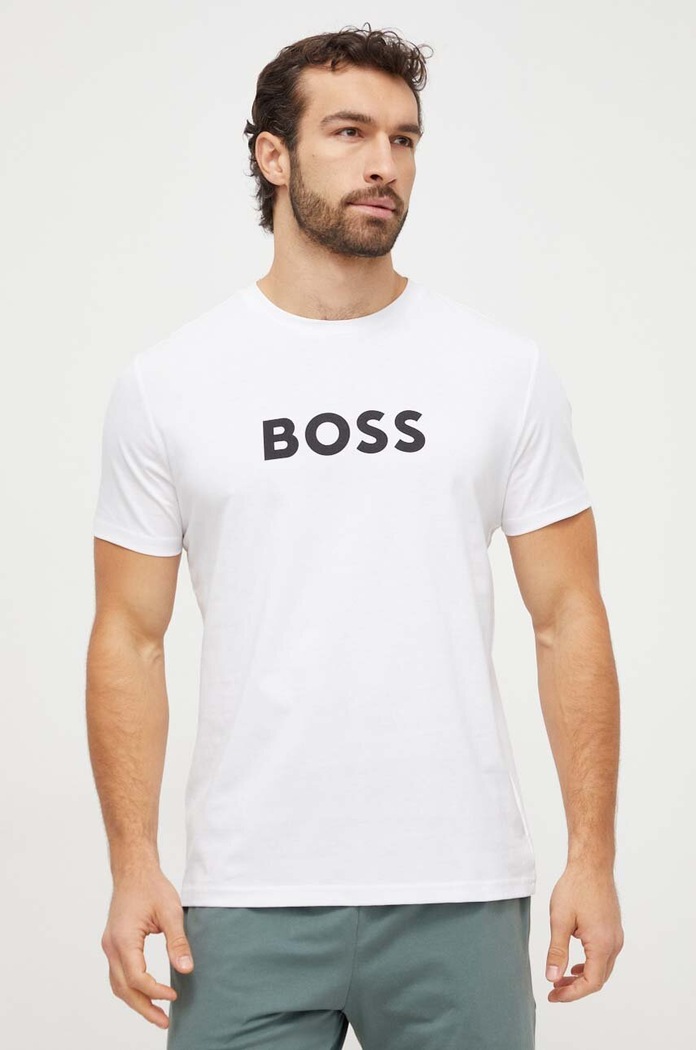 Bavlněné tričko BOSS 50503276 bílá SS25