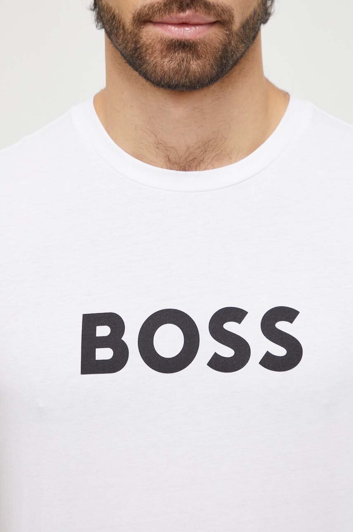 Bavlněné tričko BOSS bílá 50503276