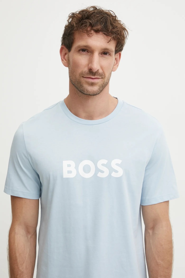 Pamučna majica BOSS plava 50503276