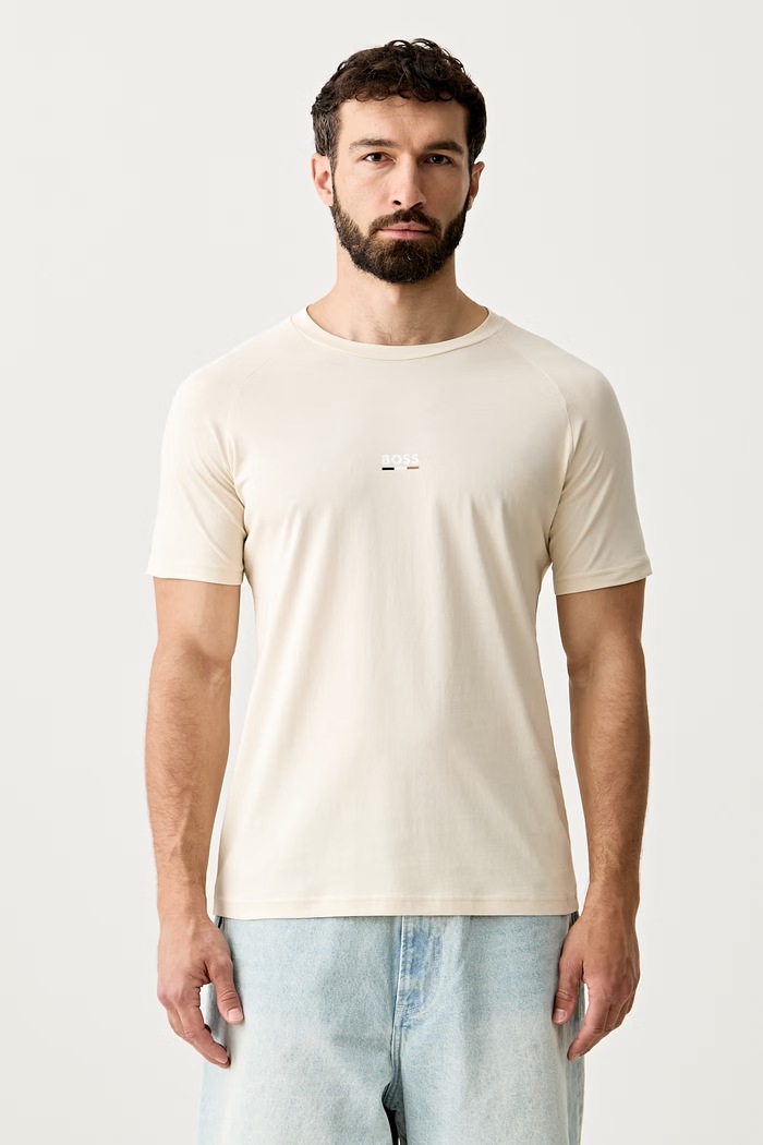 BOSS tricou pentru bărbați T-Shirt RN Slim Fit bej 50517970