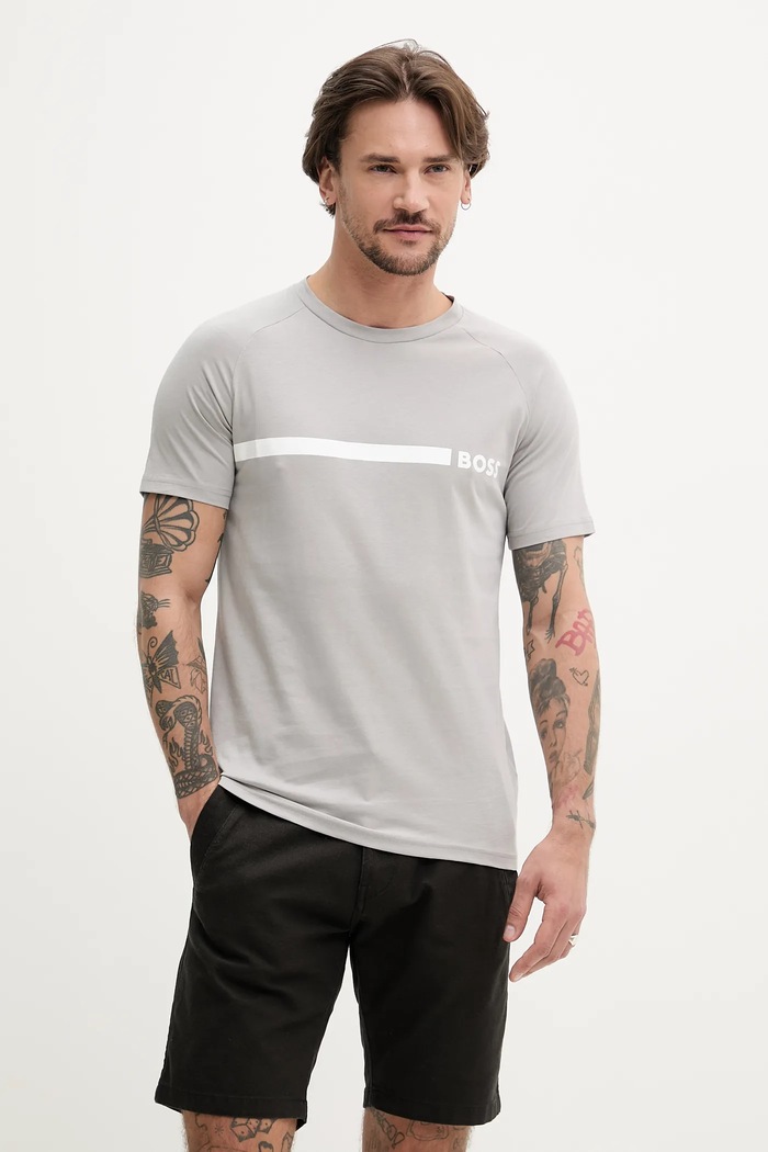 BOSS tričko pánske T-Shirt RN Slim Fit sivá 50517970