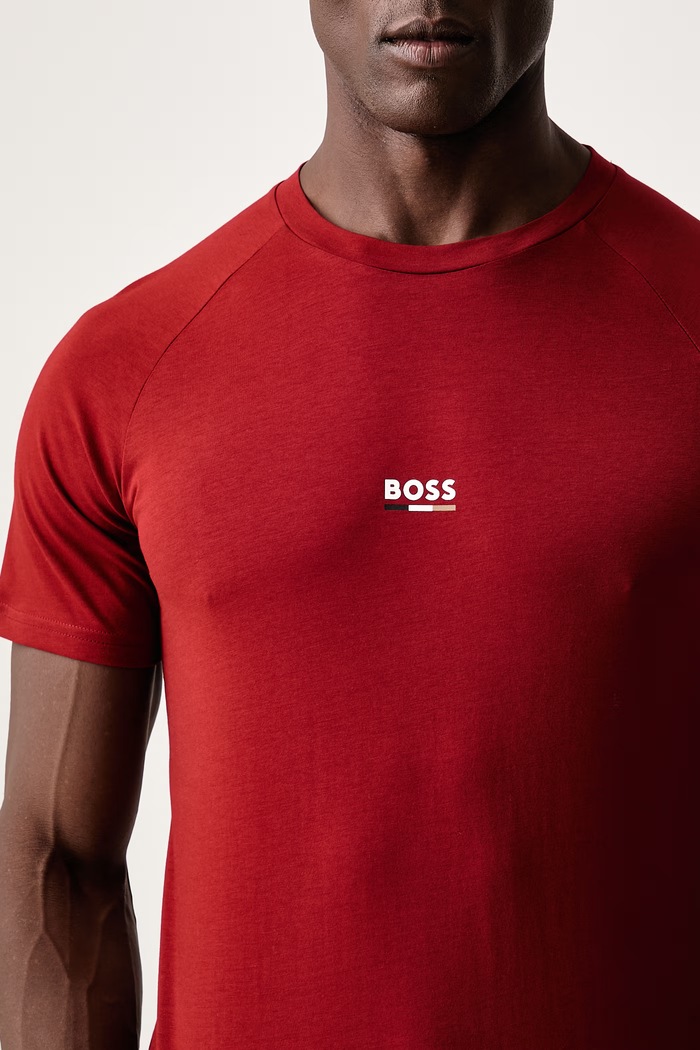 BOSS T-shirt męski T-Shirt RN Slim Fit czerwony 50517970