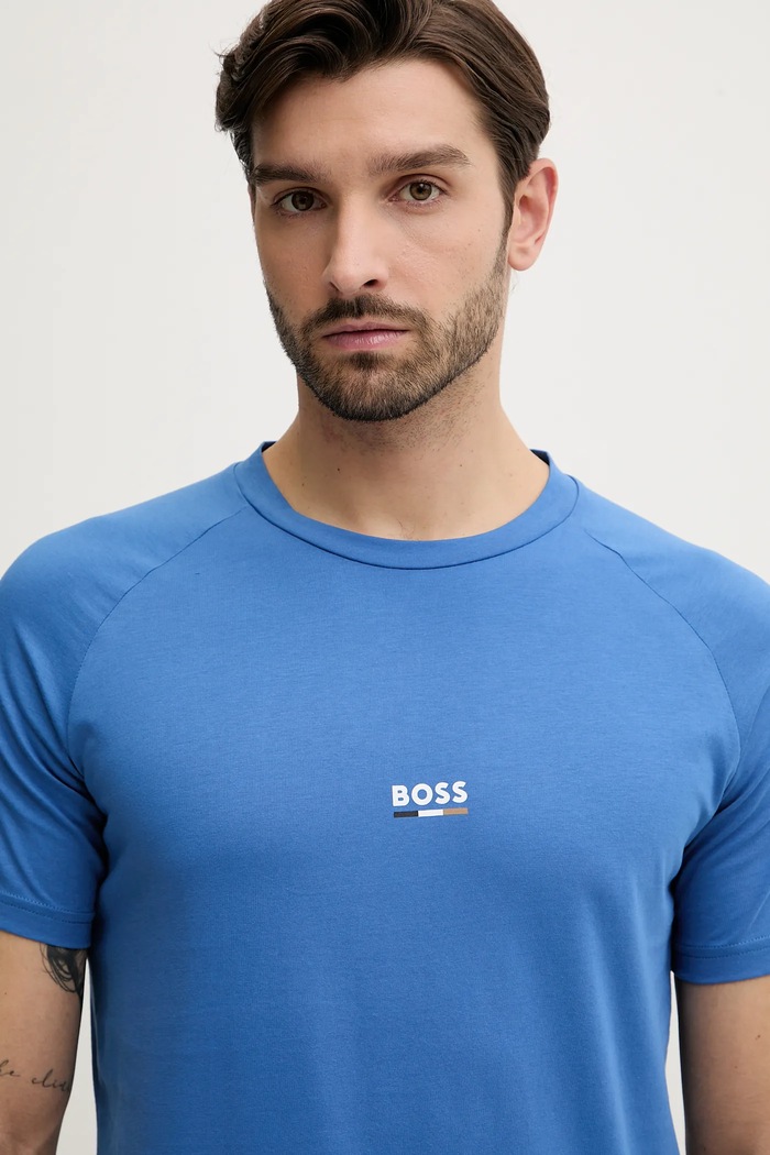 BOSS tričko pánske T-Shirt RN Slim Fit fialová 50517970