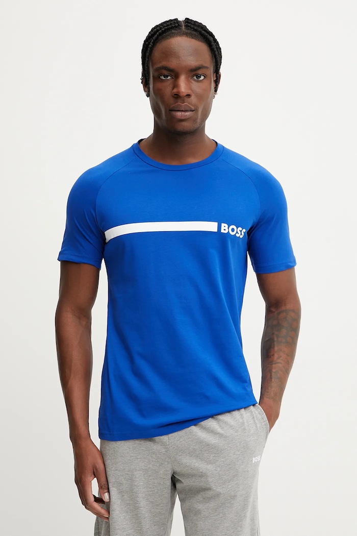 BOSS tričko pánske T-Shirt RN Slim Fit fialová 50517970