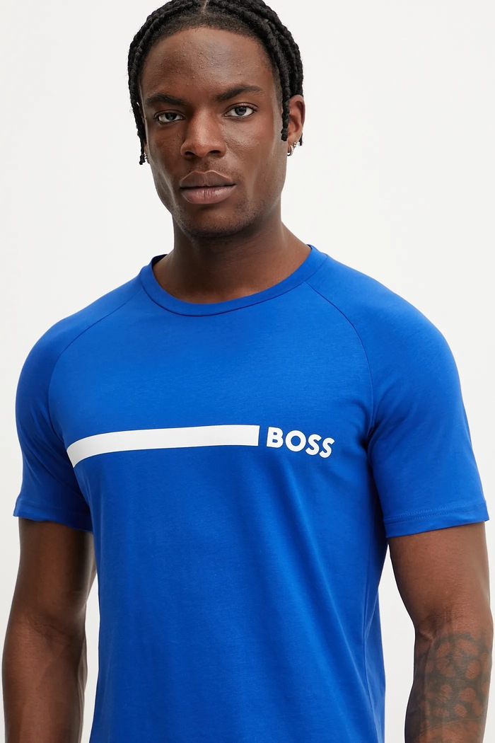 BOSS tričko pánske T-Shirt RN Slim Fit fialová 50517970
