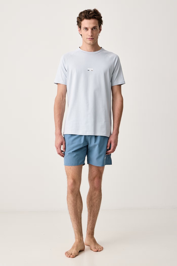 BOSS Tričko pánske T-Shirt RN Slim Fit 50517970 modrá SS26