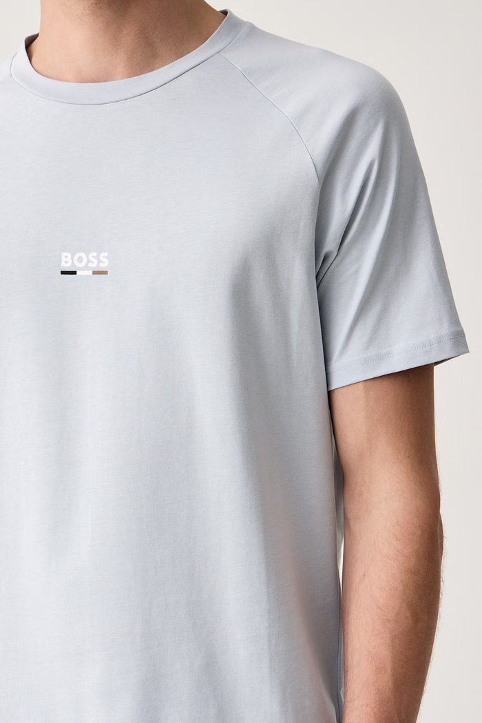 Tričko pánske T-Shirt RN Slim Fit BOSS 50517970 modrá
