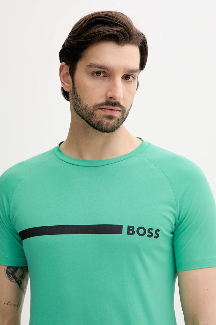 Odzież BOSS T-shirt męski T-Shirt RN Slim Fit 50517970 turkusowy