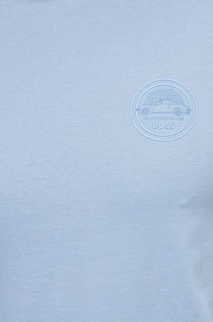 BOSS t-shirt bawełniany niebieski 50507787