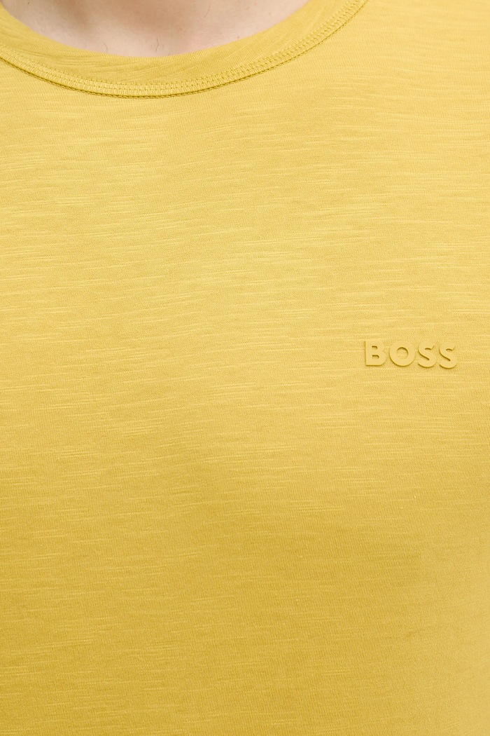 BOSS Orange kratka majica moška bombažna Tegood 50508243 rumena