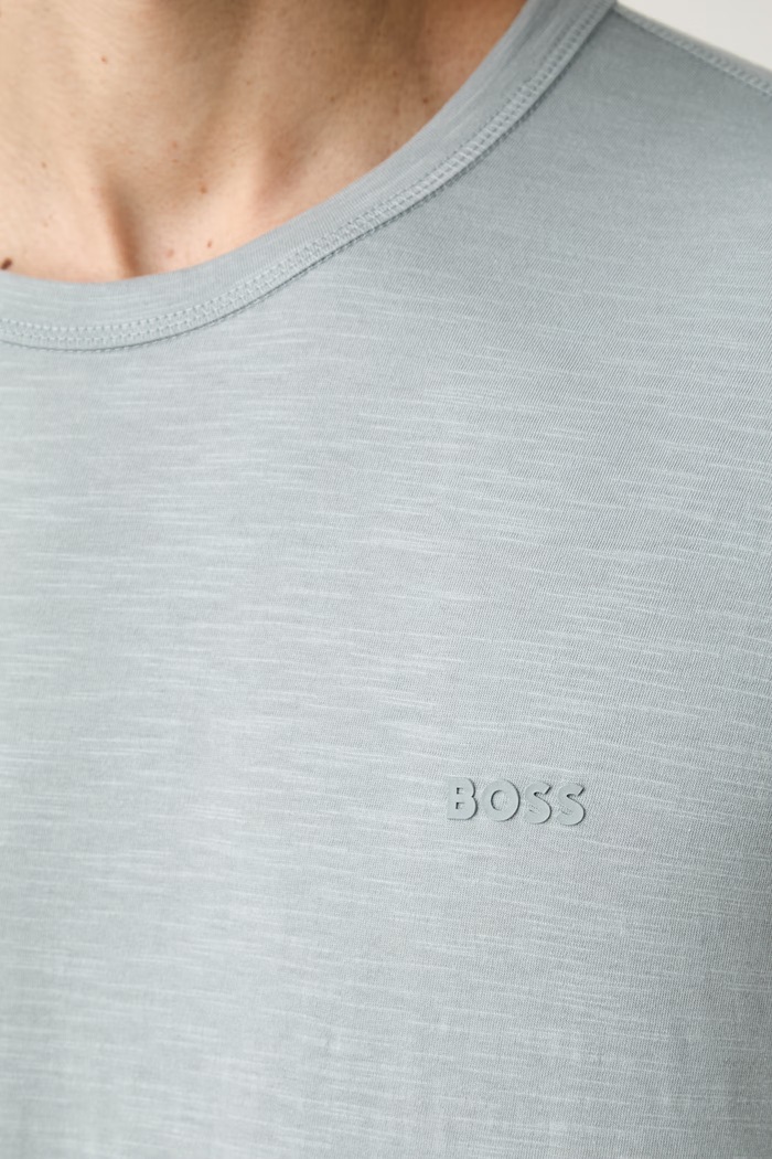 BOSS Orange футболка для мужчин из хлопка Tegood 50508243 голубой