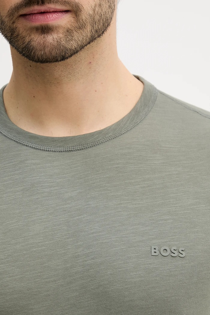 BOSS Orange kratka majica moška bombažna Tegood 50508243 zelena