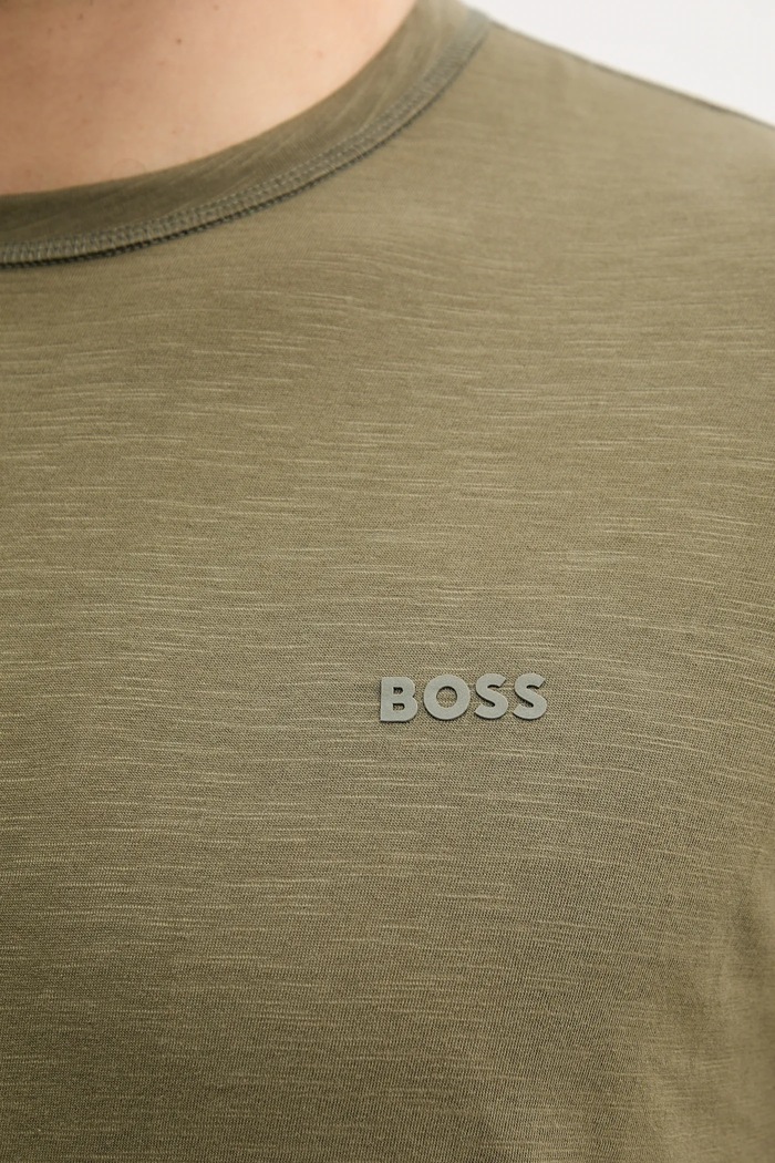 BOSS Orange kratka majica moška bombažna Tegood zelena 50508243
