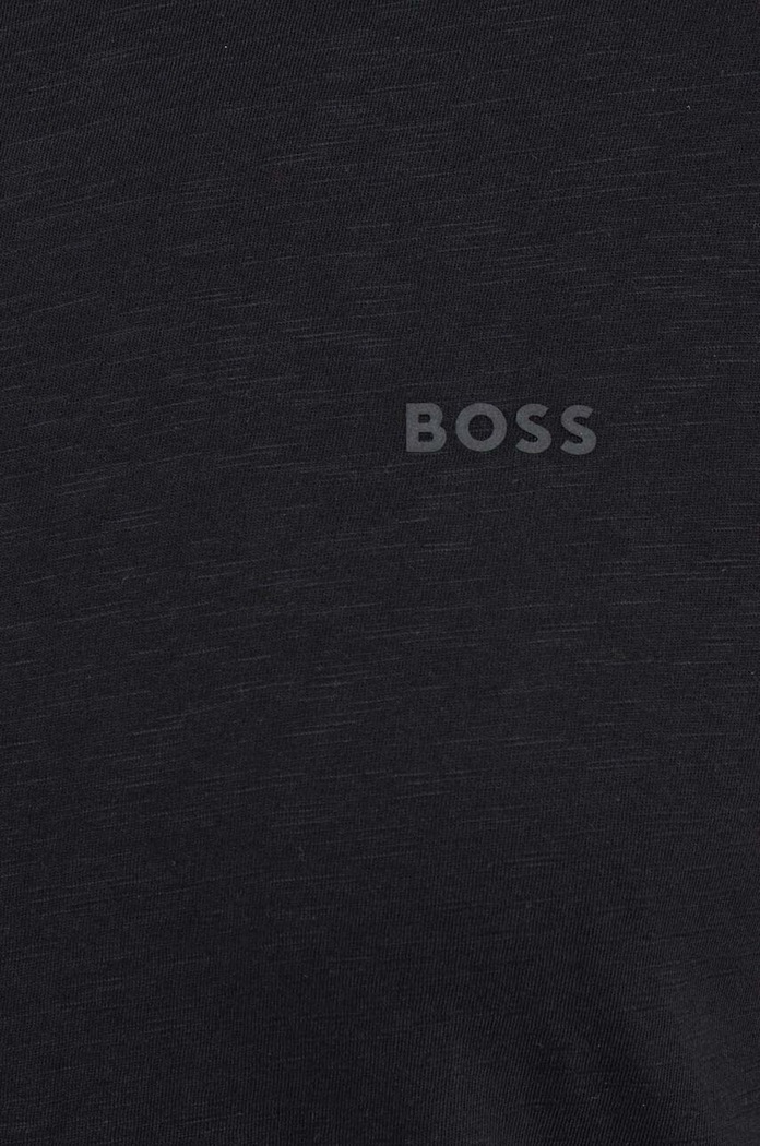 BOSS Orange kratka majica moška bombažna Tegood črna 50508243
