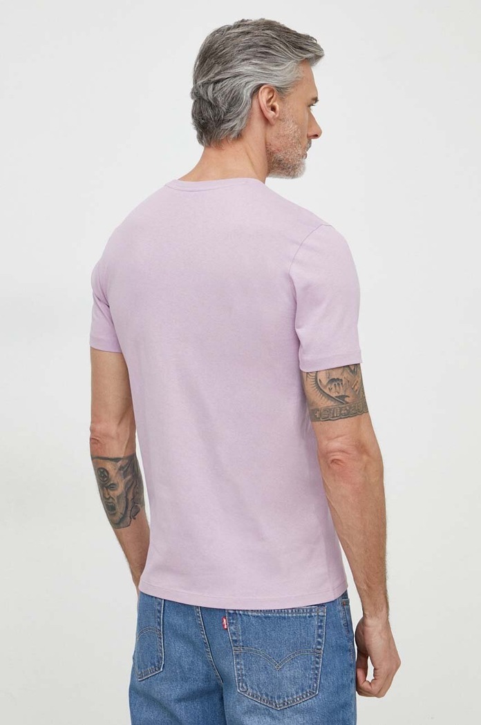 BOSS Orange T-shirt męski bawełniany Tales 50508584 fioletowy AA00