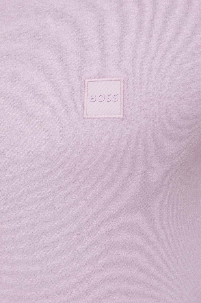 BOSS Orange T-shirt męski bawełniany Tales fioletowy 50508584