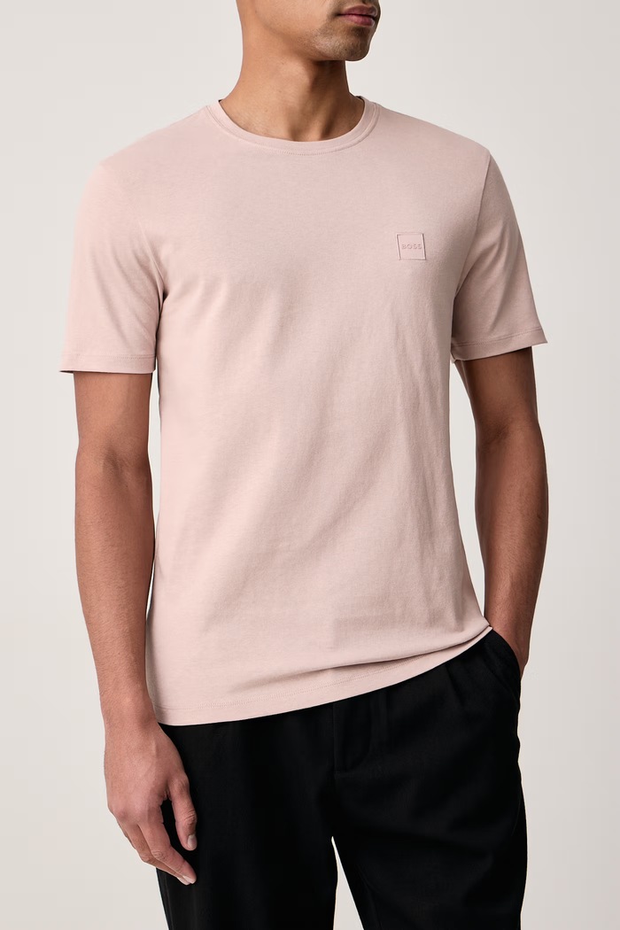 T-shirt męski bawełniany Tales BOSS Orange 50508584 różowy