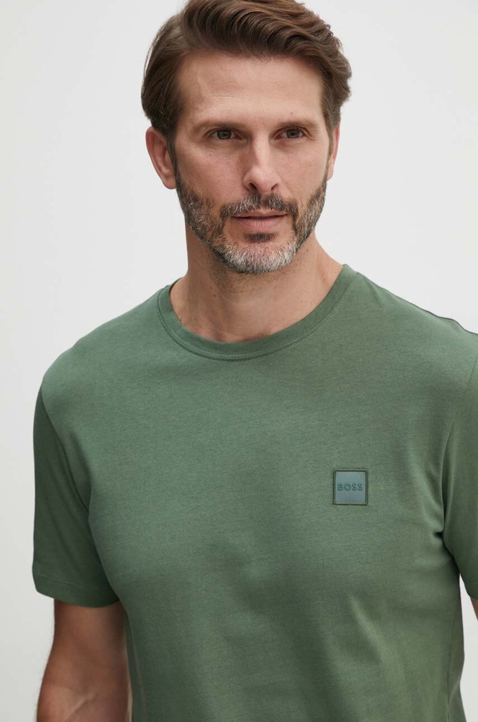 BOSS Orange T-shirt męski bawełniany Tales 50508584 zielony AA00