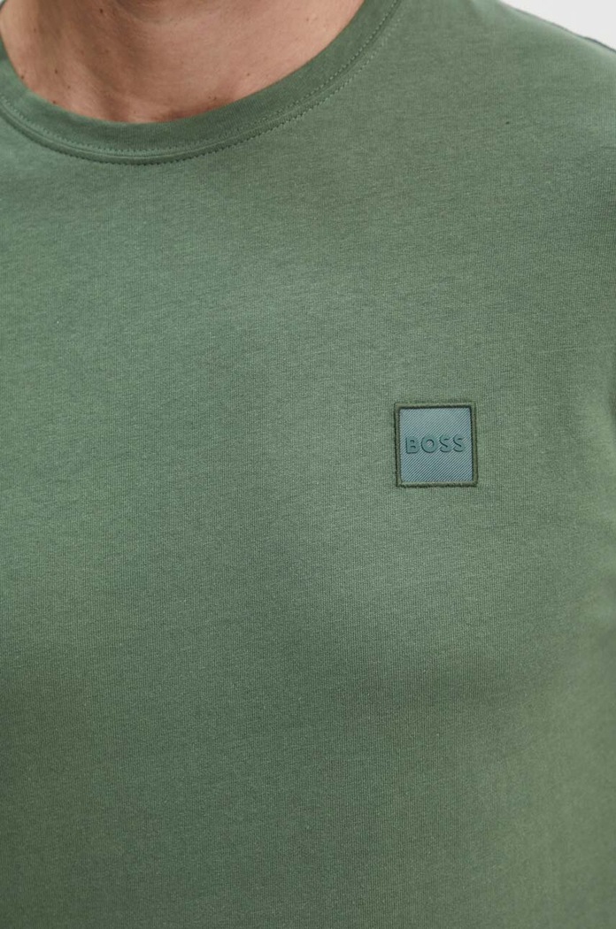 BOSS Orange T-shirt męski bawełniany Tales zielony 50508584