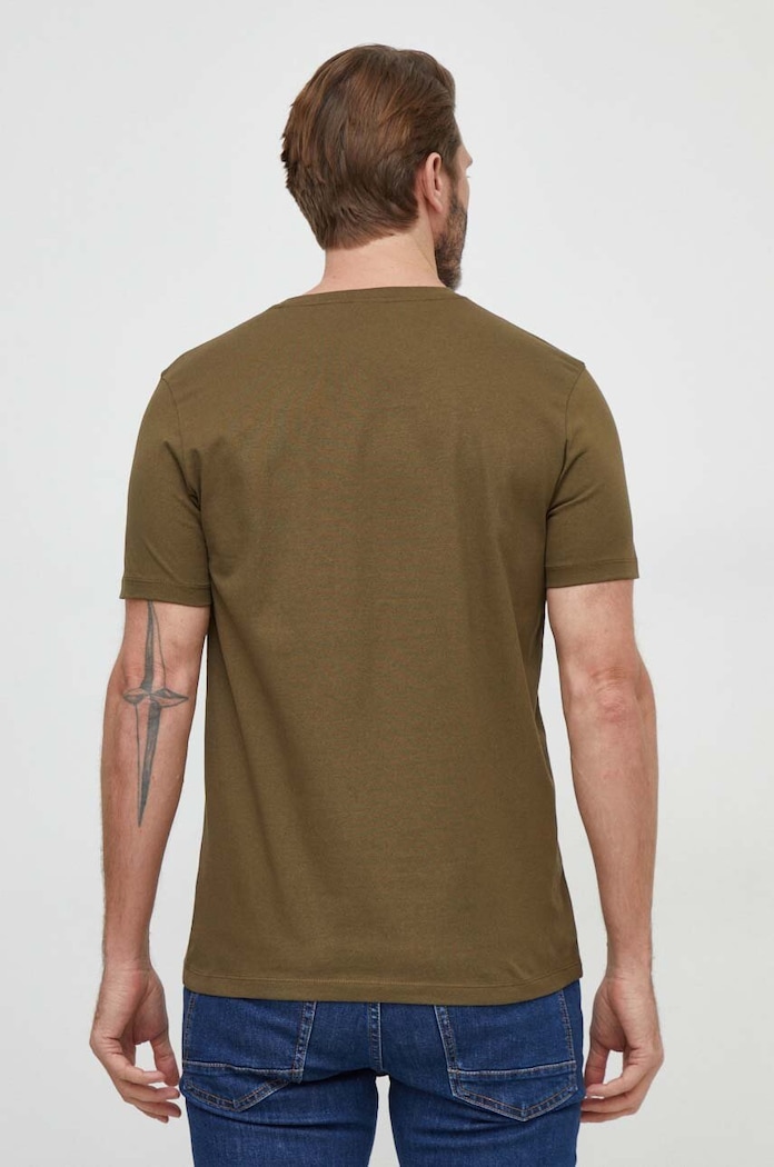 BOSS Orange T-shirt męski bawełniany Tales 50508584 zielony AA00