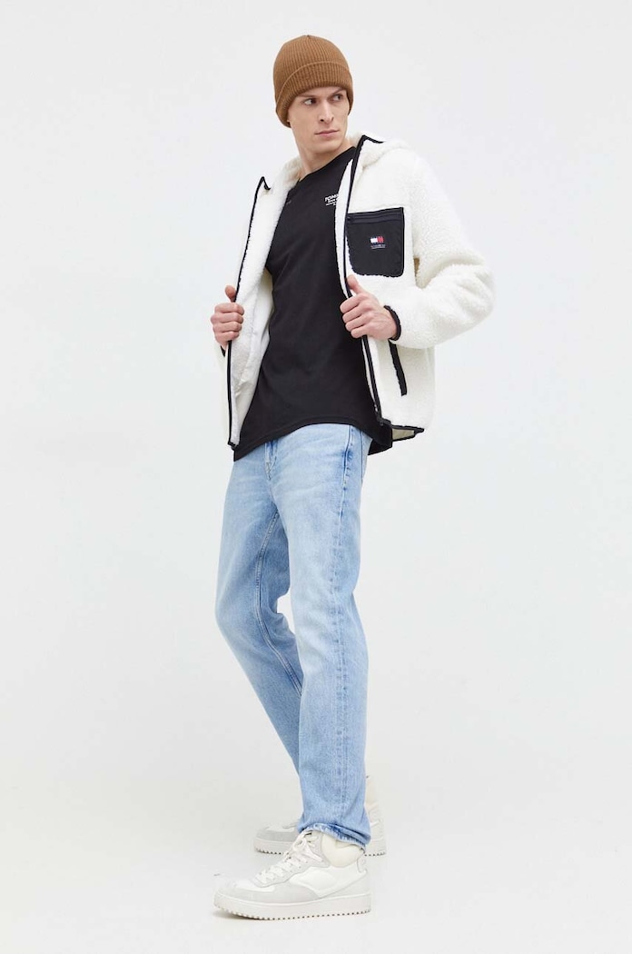 Bavlněné tričko Tommy Jeans DM0DM18265 černá SS24