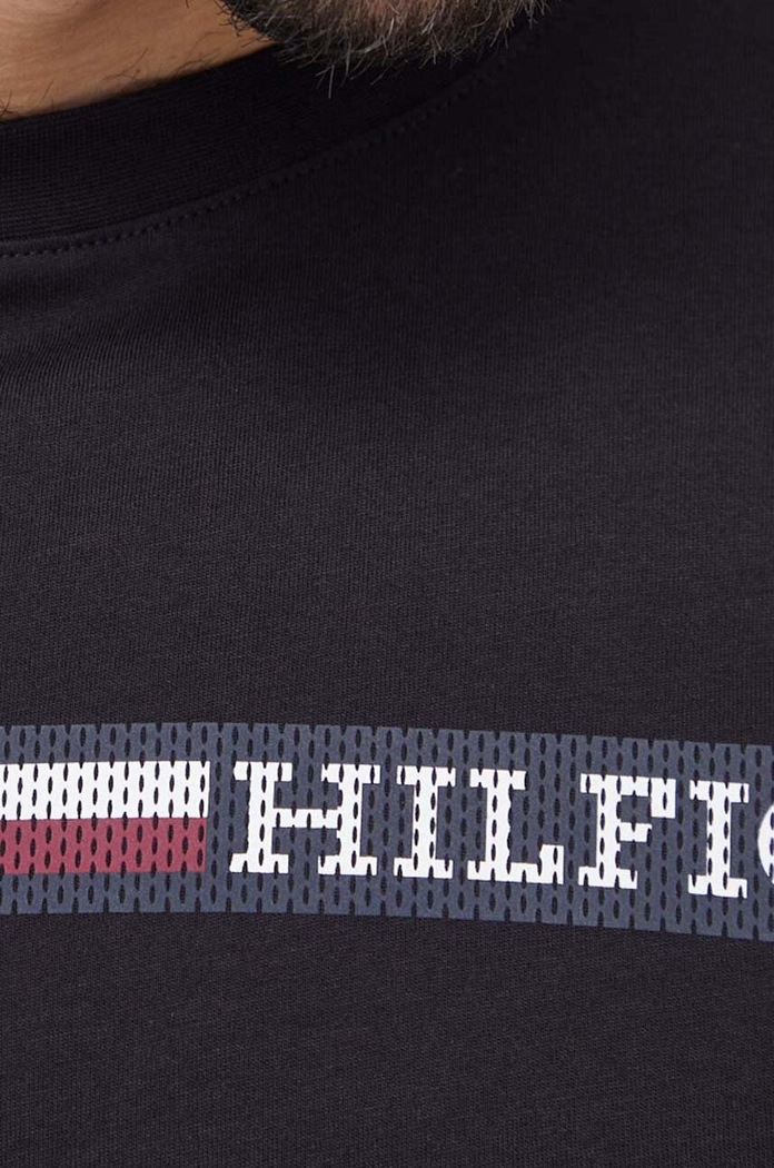 Bavlněné tričko Tommy Hilfiger černá MW0MW33688