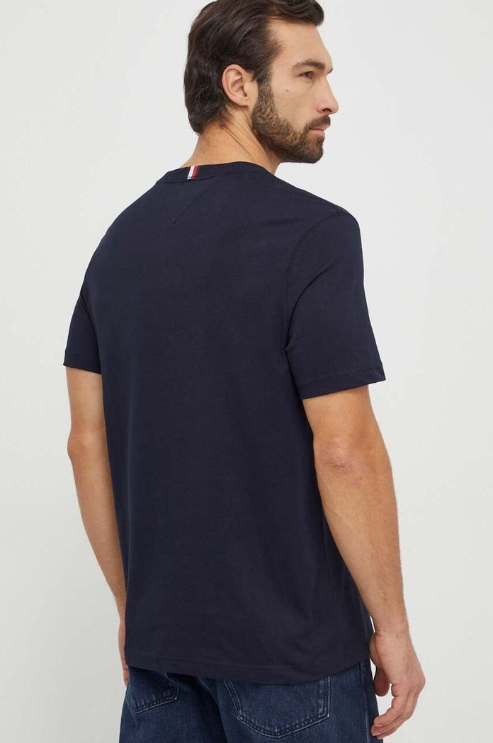 Oblečenie Bavlnené tričko Tommy Hilfiger MW0MW33895 tmavomodrá