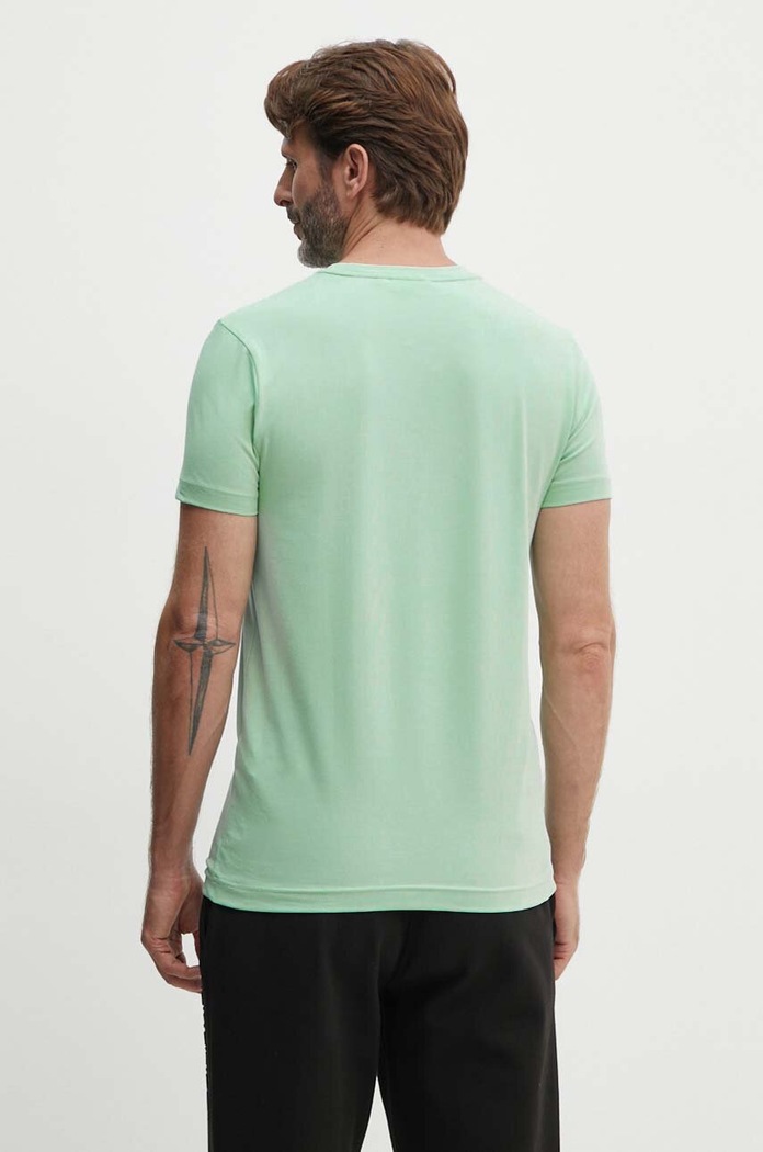 Odzież Calvin Klein T-shirt męski bawełniany K10K112724 zielony