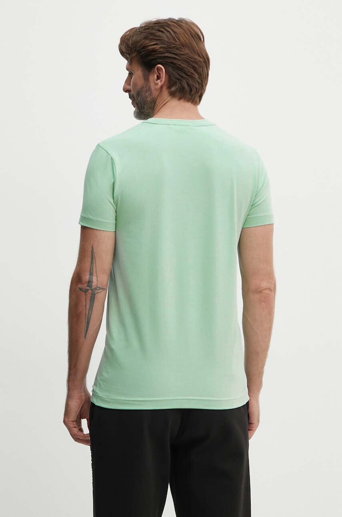 Odzież Calvin Klein T-shirt męski bawełniany K10K112724 zielony