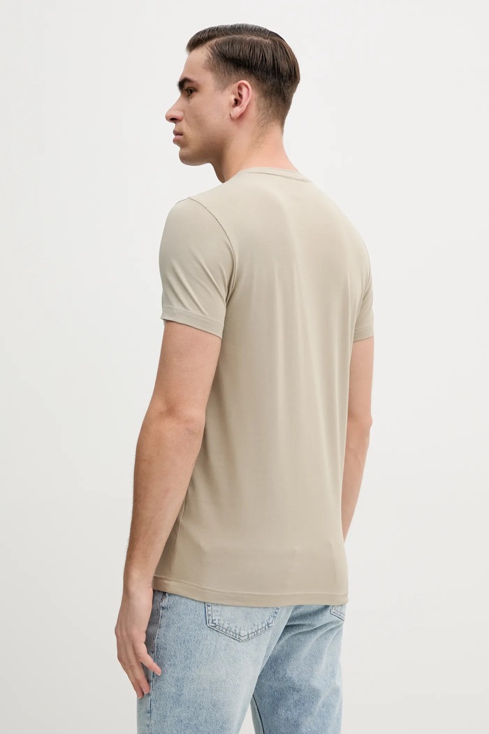 Oblečení Calvin Klein tričko pánské bavlněné K10K112724 béžová