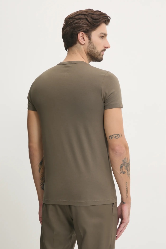 Oblečení Calvin Klein tričko pánské bavlněné K10K112724 zelená