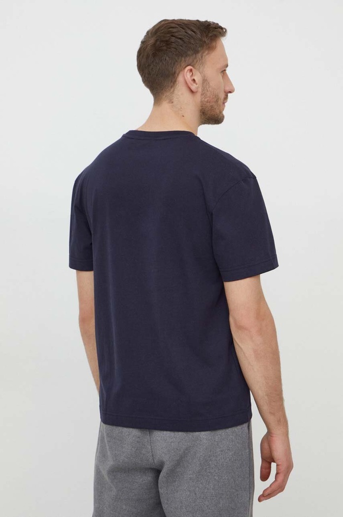 Oblečení Calvin Klein tričko pánské bavlněné K10K112749 námořnická modř