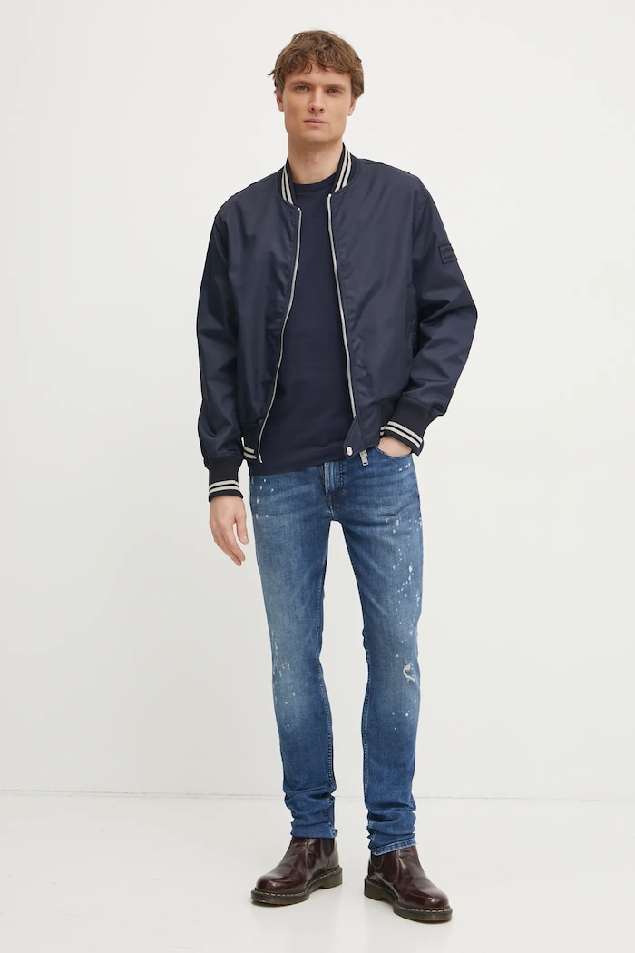 Calvin Klein tričko pánské bavlněné K10K112749 námořnická modř SS25