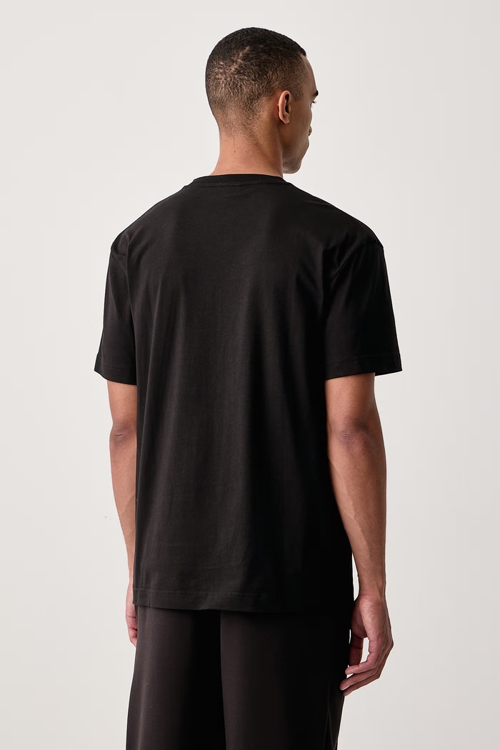 Ρούχα Calvin Klein T-shirt Ανδρικό βαμβακερό K10K112749 μαύρο