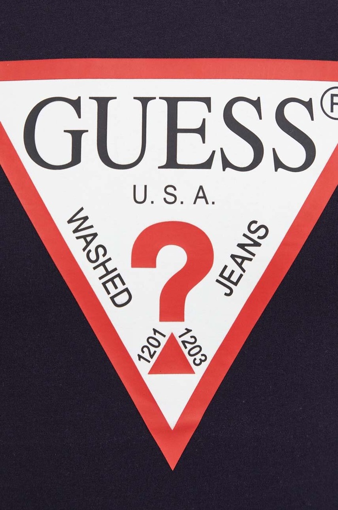Βαμβακερό μπλουζάκι Guess σκούρο μπλε M2YI71.I3Z14