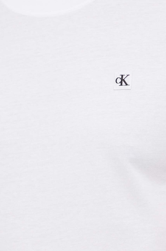 Bavlněné tričko Calvin Klein Jeans bílá J30J325268