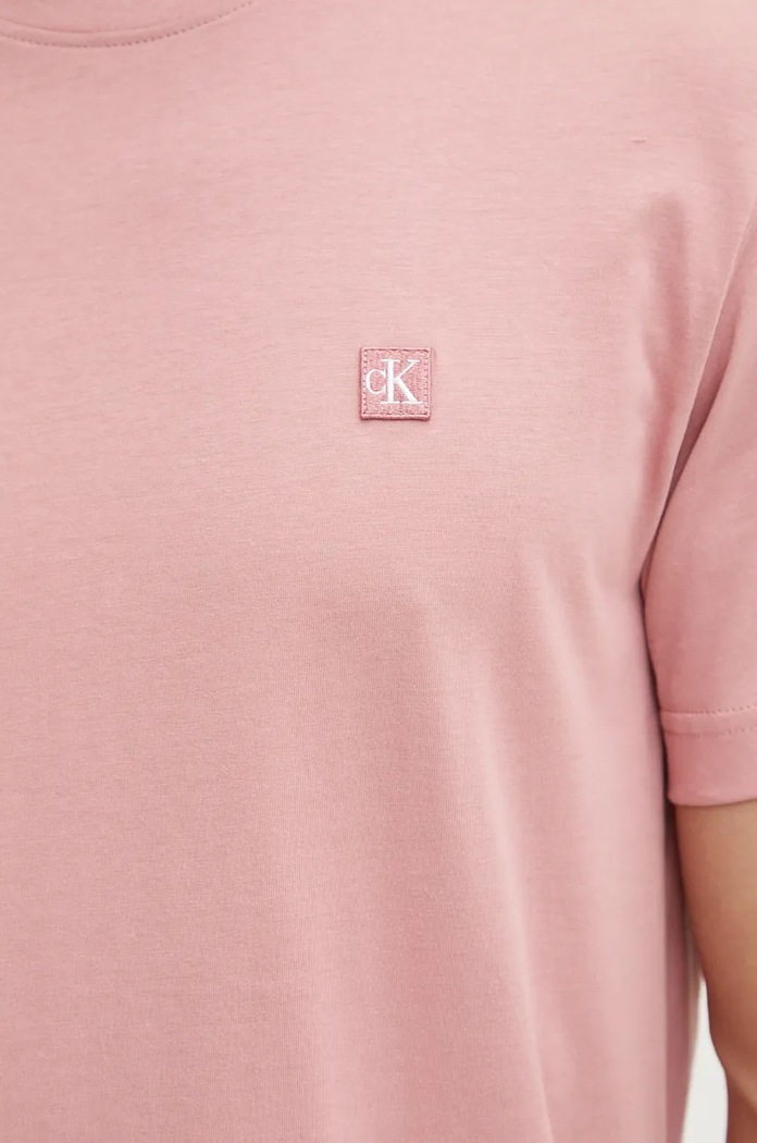 Calvin Klein Jeans tricou din bumbac roz J30J325268