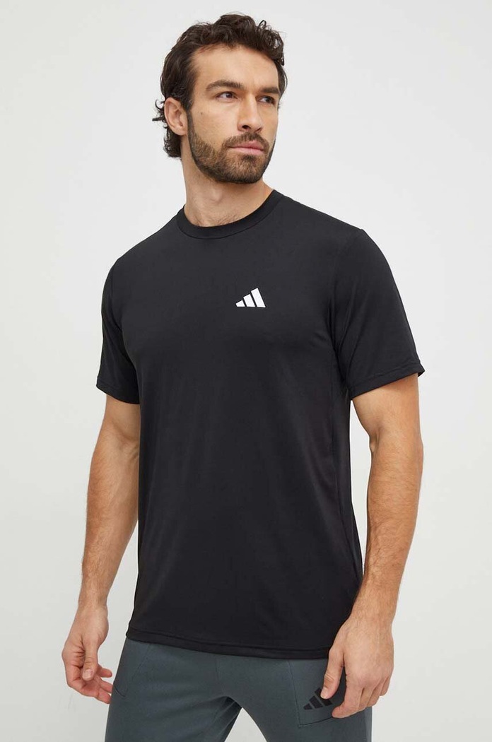 Kratka majica za vadbo adidas Performance Train Essentials Brez vzorca črna IC7413