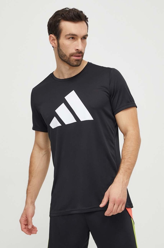 adidas Performance t-shirt do biegania Run It pozostałe czarny IL7235