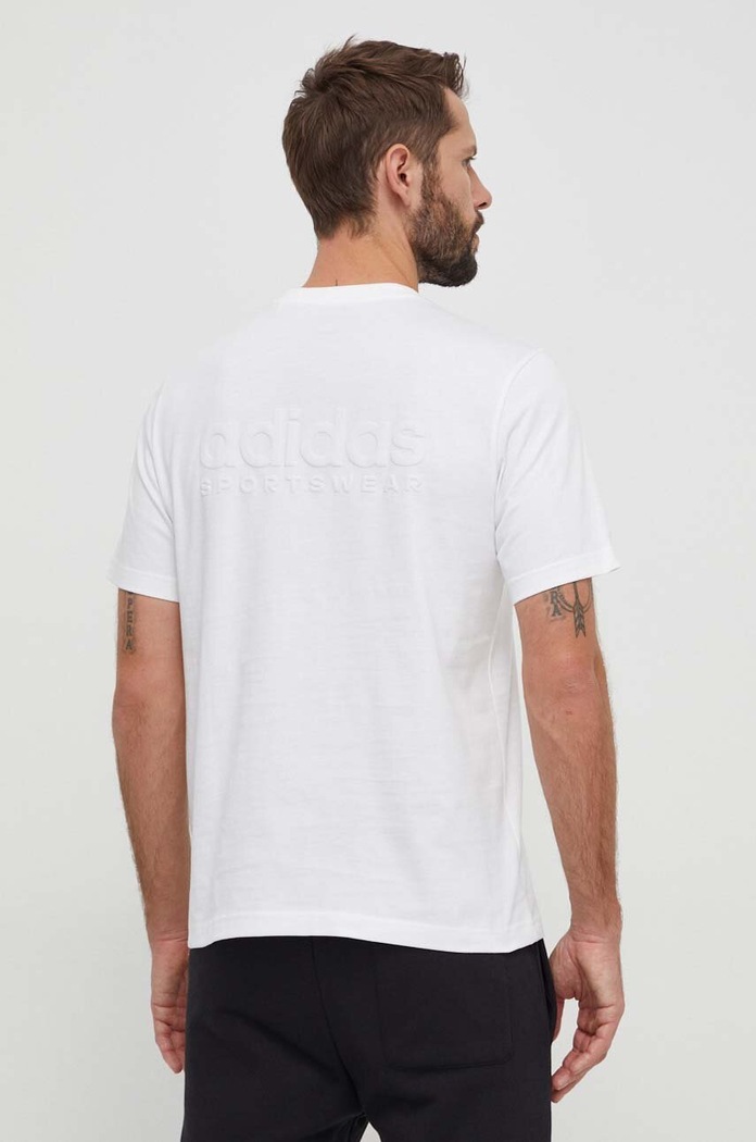 Oblačila Bombažna kratka majica adidas IN3161 bež