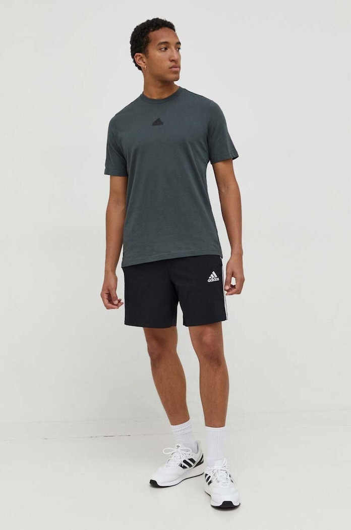 adidas t-shirt bawełniany IN6227 zielony SS24