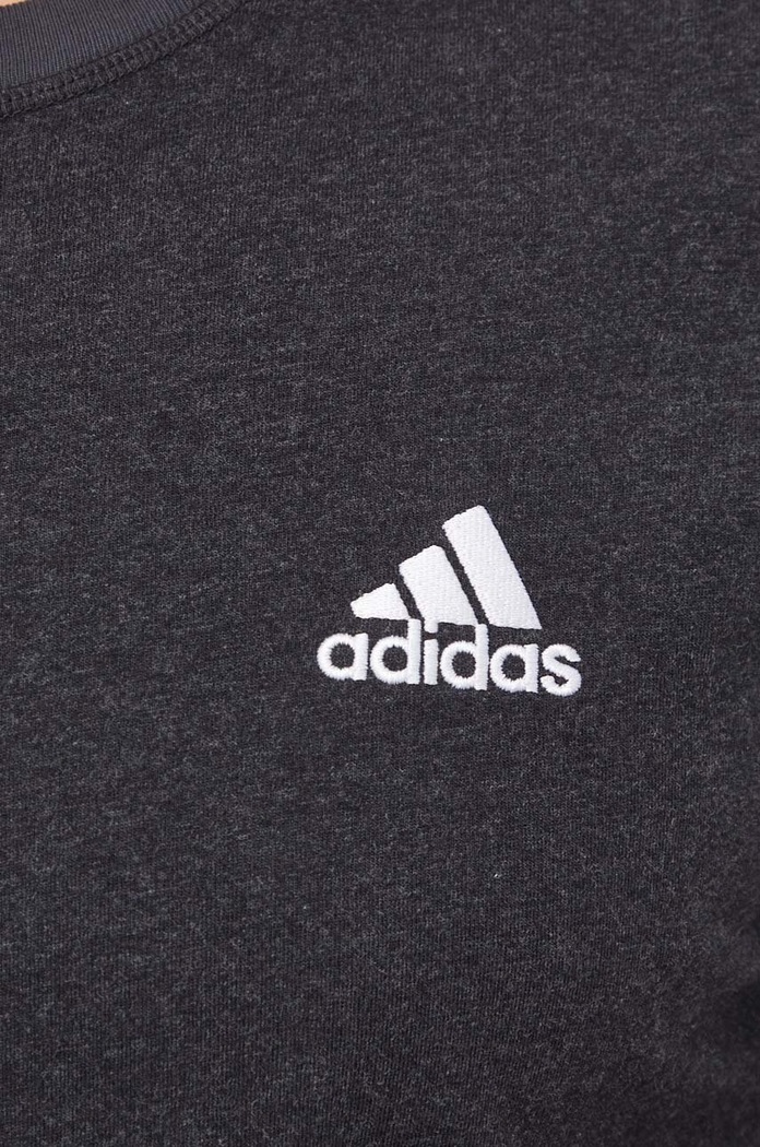 Pamučna majica adidas siva IN7123
