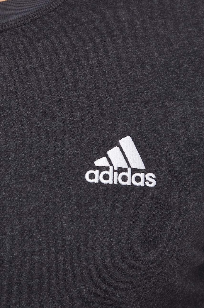 Pamučna majica adidas siva IN7123