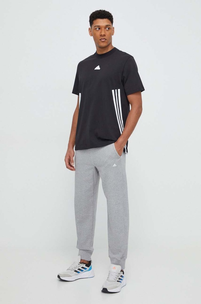 Bavlněné tričko adidas IR9166 černá SS24