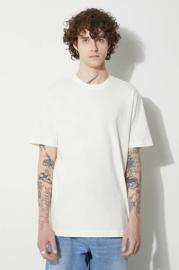 adidas Originals tricou din bumbac Essential Tee uni galben IR9694