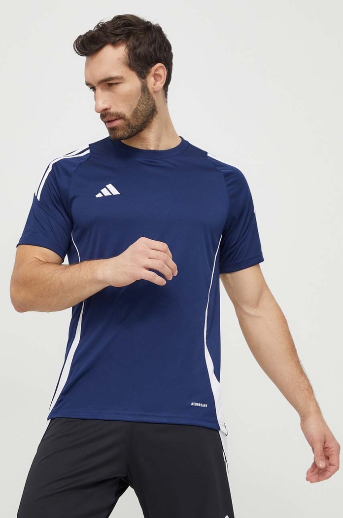 Tréningové tričko adidas Performance Tiro 24 nášivka tmavomodrá IS1018