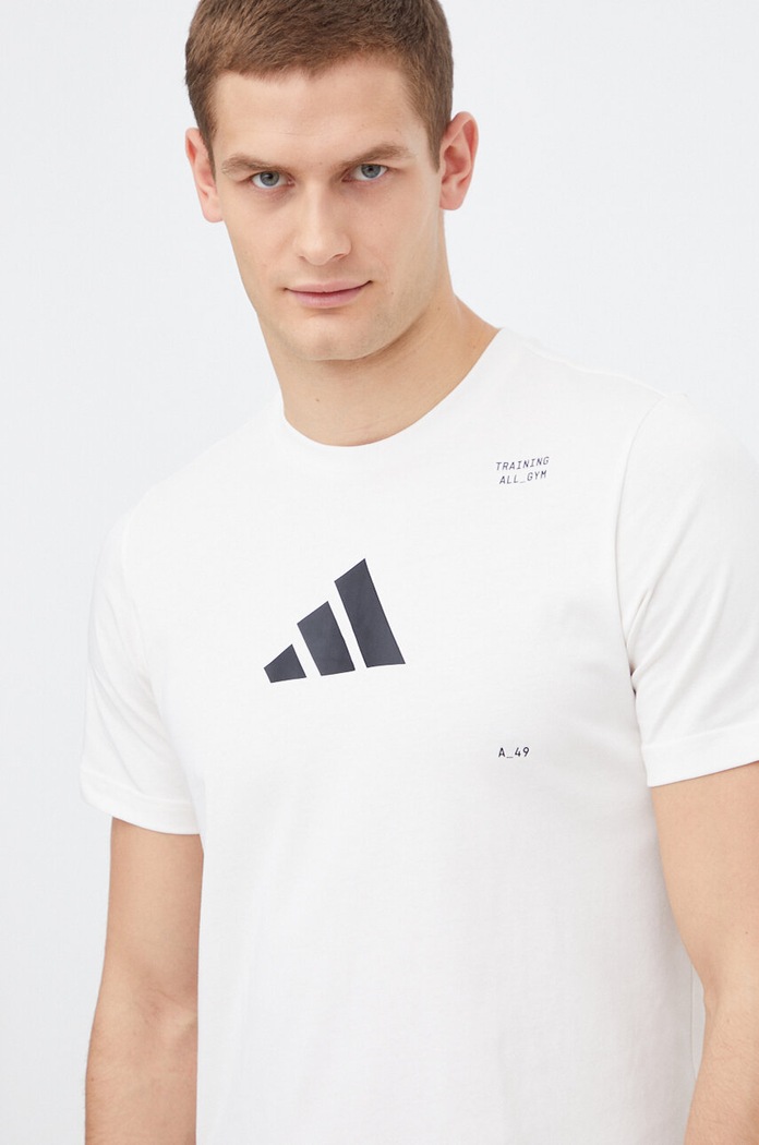 Majica kratkih rukava za trening adidas Performance bež IS2363