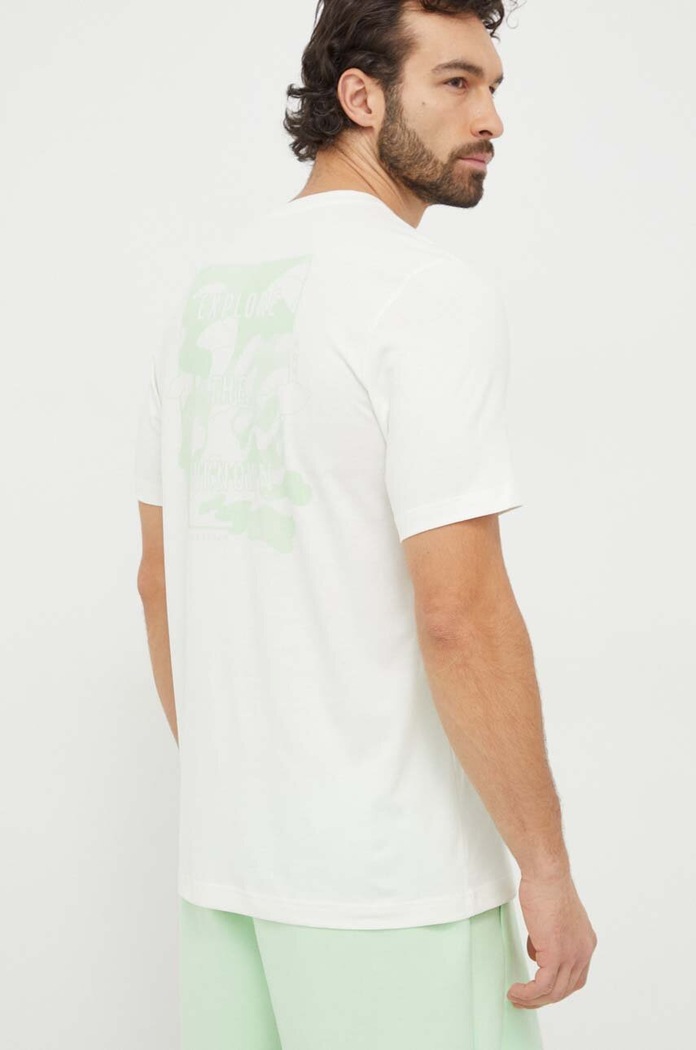 Oblečení Bavlněné tričko adidas IS2857 béžová